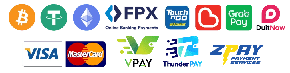 Payment methods: FPX, Touch n Go, Boost