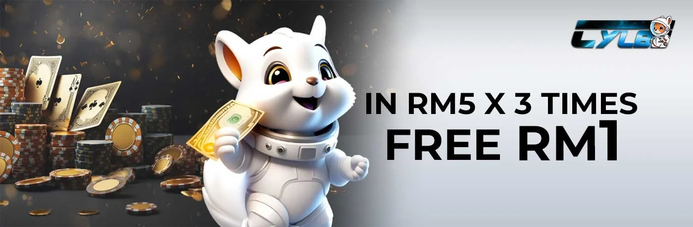 Deposit RM10 ×5 free — RM3 bonus